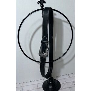 Ariat Mens Black Leather Western Belt XL Silver Engraved Buckle A1523401 2007 LE